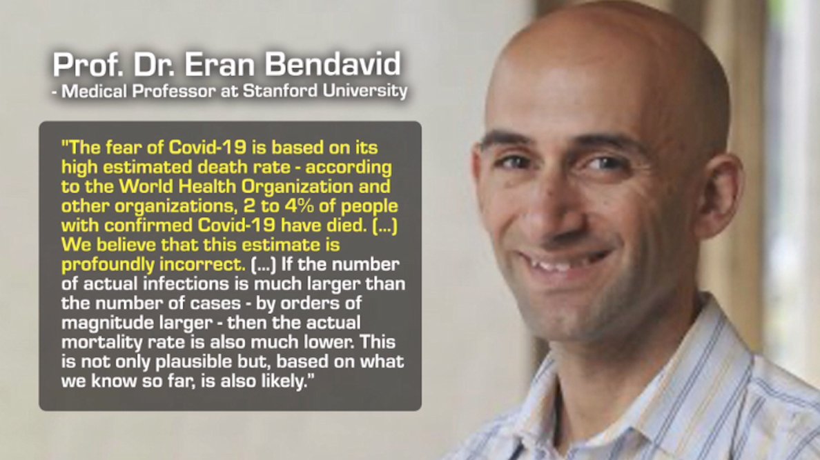 16/ Prof. Dr. Eran Bendavid #coronavirusaustralia  #CoronaLockdown  #CoronaVirusHOAX