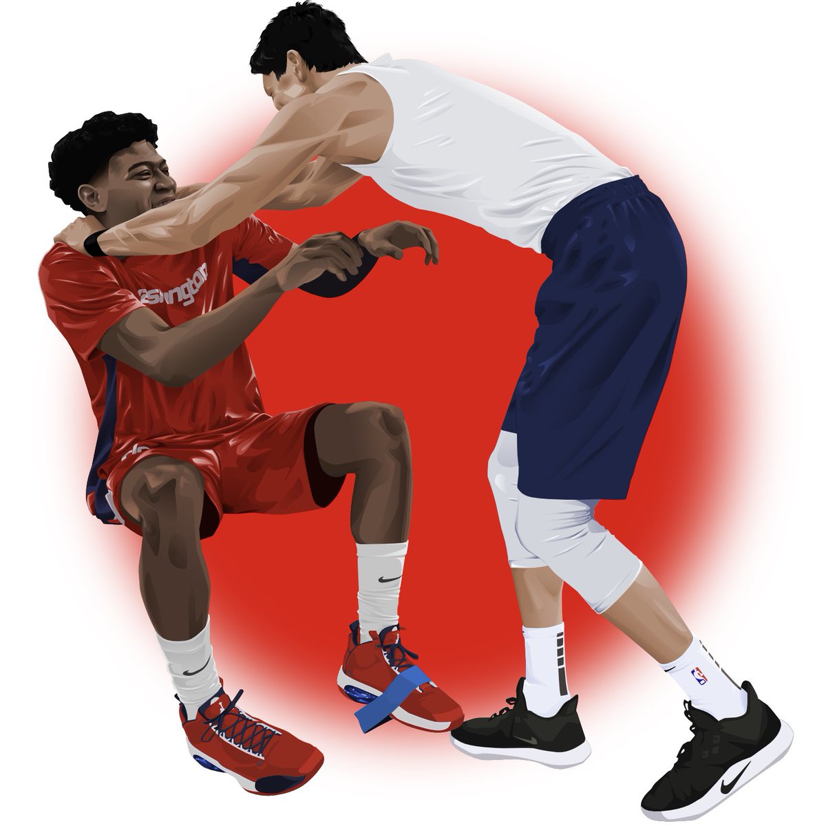 yomochan1205's tweet photo. Hachimura × Watanabe 🇯🇵

@rui_8mura 
@wacchi1013 

#八村類 #渡邊雄太 #nbd #nbaart #nbafanart #art #Hachimurarui #watanabeyuta #Washingtonwizards #Memphisgrizzlies #WAS #MEM https://t.co/GWCcDh7TSo