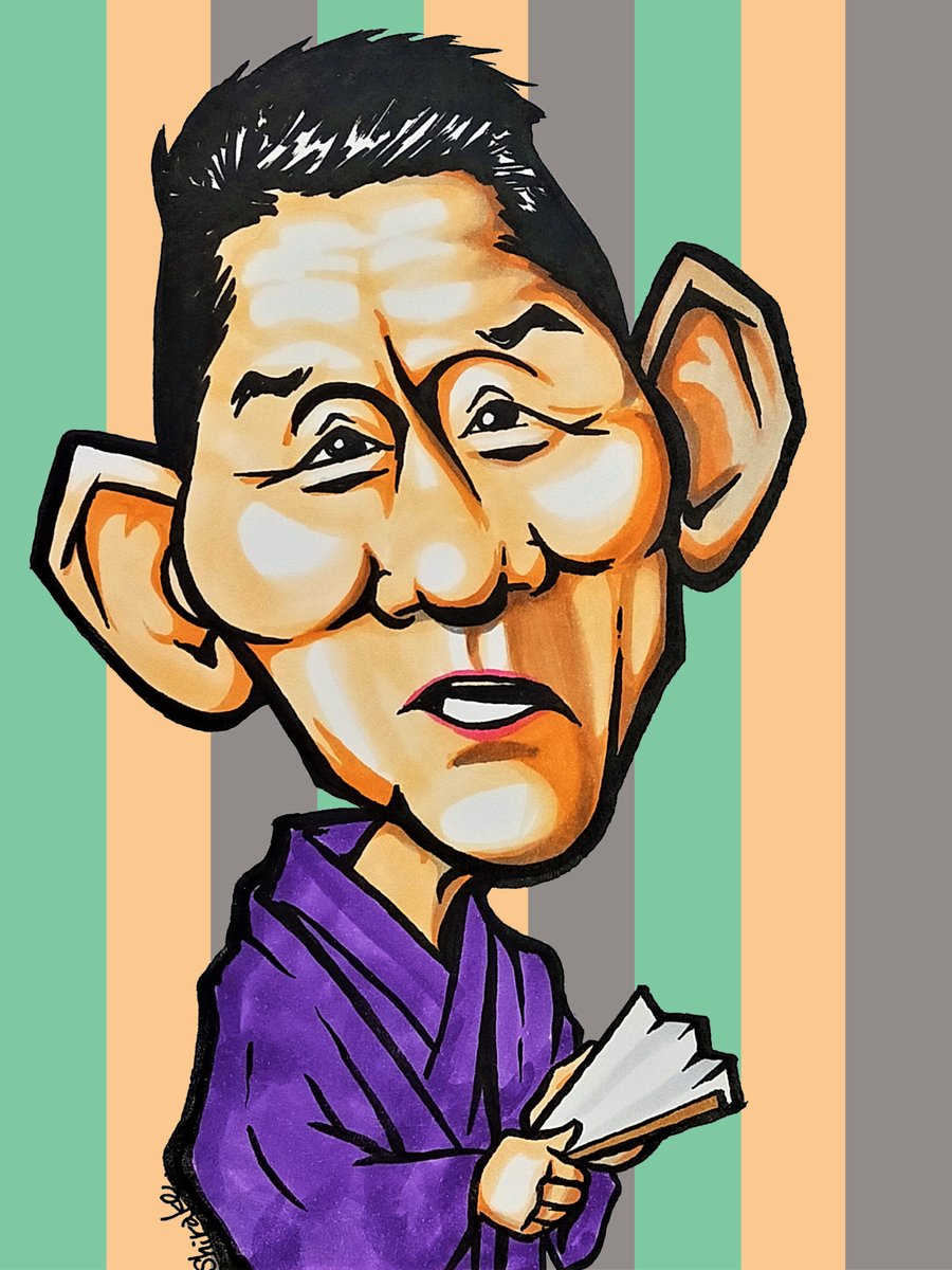 Shirake 似顔絵屋さん Twitterissa 笑点 紫 の人を描いてみました 似顔絵 にがおえ Comicportrait Illustration イラスト Drawing 筆ペン 絵描き 似顔絵オーダー Shirakeの似顔絵 Copic 似顔絵 三遊亭円楽 三遊亭圓楽 圓楽 円楽 笑点メンバー
