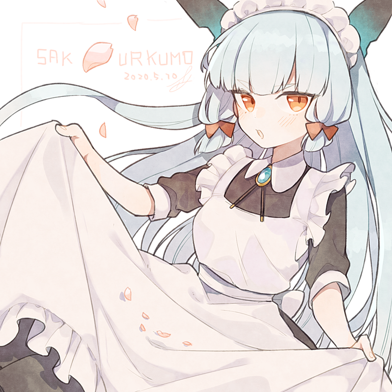 叢雲(艦これ) 「メイドの日+桜カラー 」|あくのイラスト