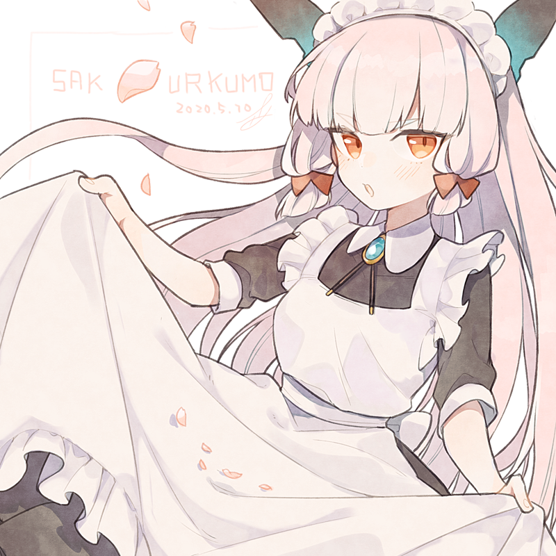 叢雲(艦これ) 「メイドの日+桜カラー 」|あくのイラスト