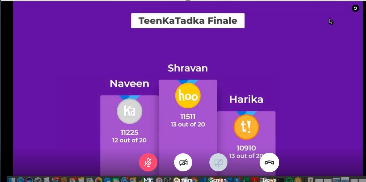 AmanPathak_sfdc's tweet photo. Wow, the #TeenKaTadka Series was phenomenal.
great mix of topics from Heroku to Marketing cloud ,
really a treat for the #trailBlazerCommunity.
Amazing sessions #trailheadathon and to top it off #kahoot quiz ,congratulations to all Winners.
#keepLearning #StayHomeStaySafe https://t.co/8R1y7BShWL