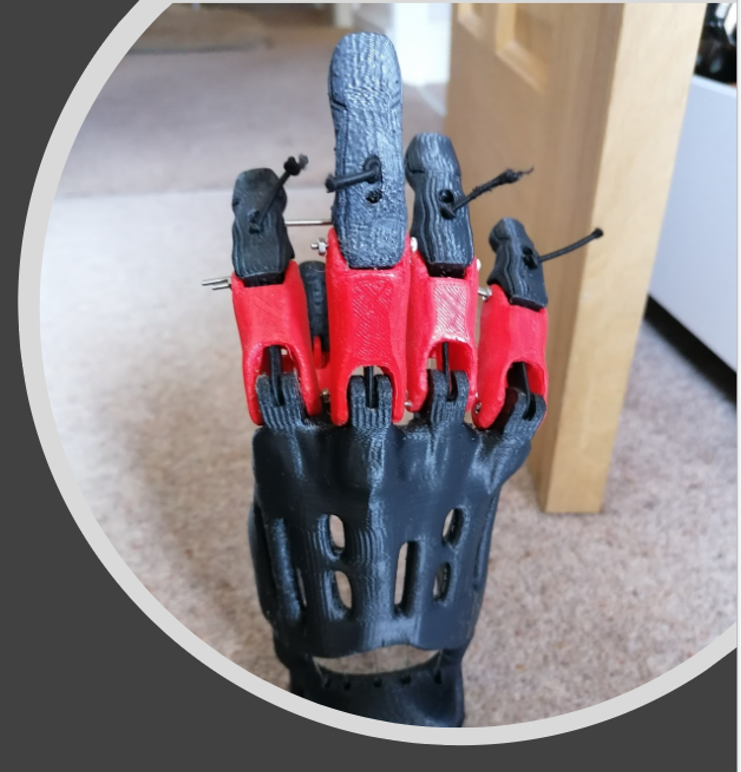 DTsandringham's tweet photo. James in year 9 has been using his time to explore some advanced 3d printing and building techniques and has produced this prosthetic hand. @SandringhamSch1 #DTsuperstar #DTrocks https://t.co/jEh4rwq6BB