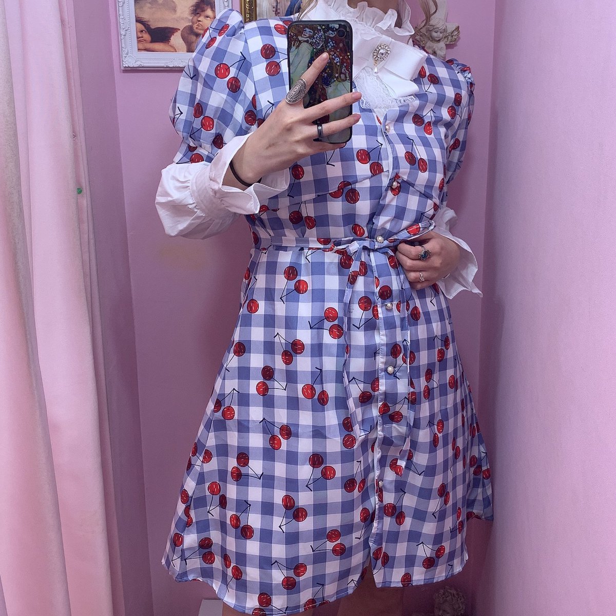 オンライン限定商品 ギンガムチェリーワンピース ワンピース Oyostate Gov Ng