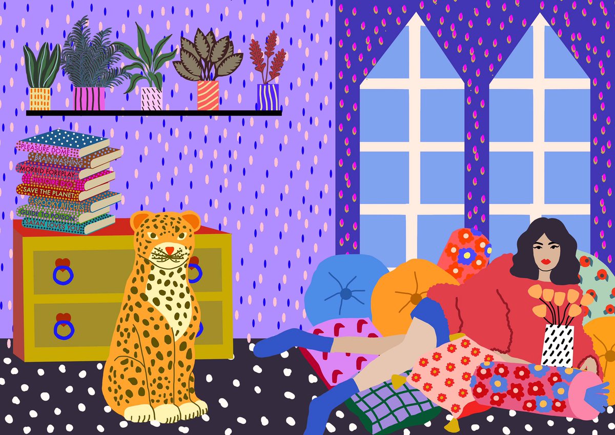 Girl and leopard. Drawing by  @AmyCeciliaLeigh  #Space  #socialdistancing  #timetoreflect  #lonliness  #artduringcovid19  #lockdown  #missingopenspace  #nopeople  #lockdownart  #wiganart  #draw  #digitalart  #digitalillustration