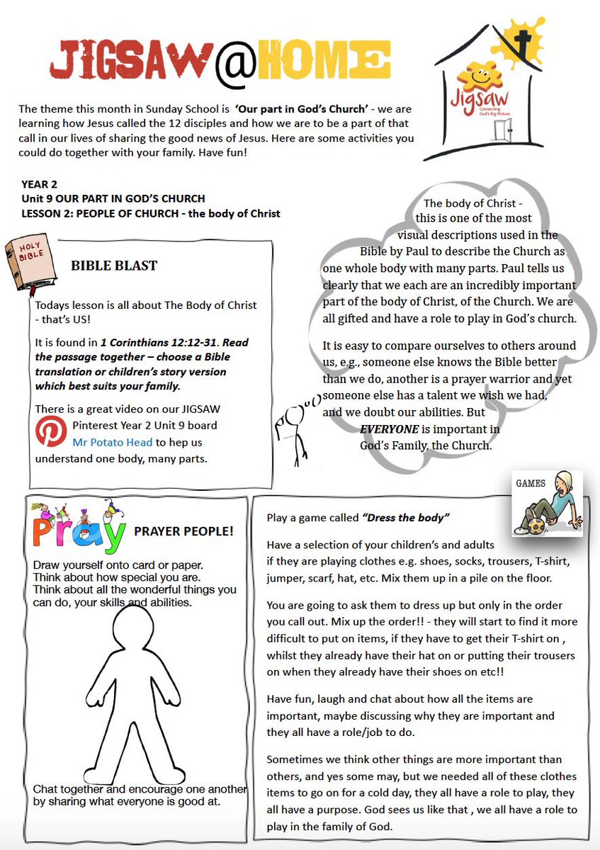 julzy21's tweet photo. Family time with your whole family today whether you are in year 1,2 or 3 of our JIGSAW Sunday school curriculum. Craft/prayer activity for each year on our YouTube channel downanddromore Jenny gives us some inspirational and fun ideas for everyone todo together. https://t.co/Q8ZL1fMVZ3