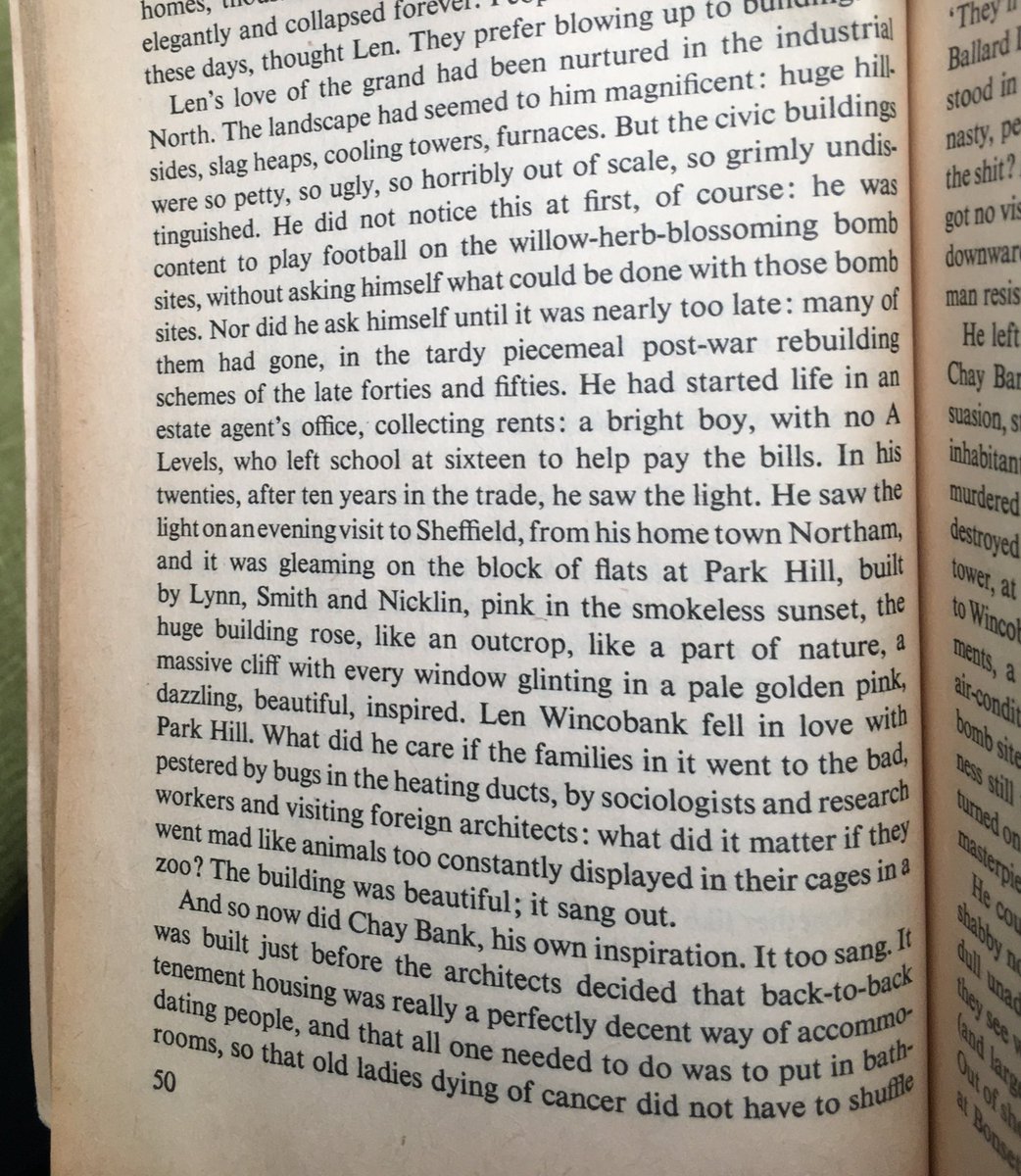 urban_formation's tweet image. Intriguing description of Park Hill, Sheffield in this 1977 novel by Margaret Drabble, The Ice Age, anticipating @ilona_sagar #DeepStructure film by describing involvement (“pestering”) of sociologists and highlighting complexity of reasons for its apparent failure