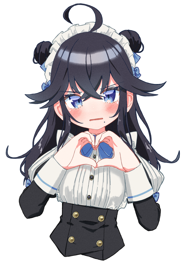 出雲墨絵 メイドの日 2枚目は透過 イナカ ケイコウ 歯医者にマウスピースを忘れないのイラスト