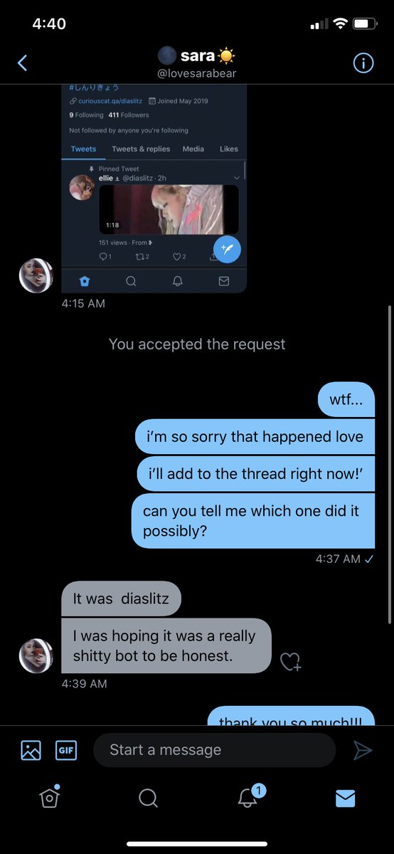 UPDATE* it was @/diaslitz PLEASE BLOCK AND REPORT