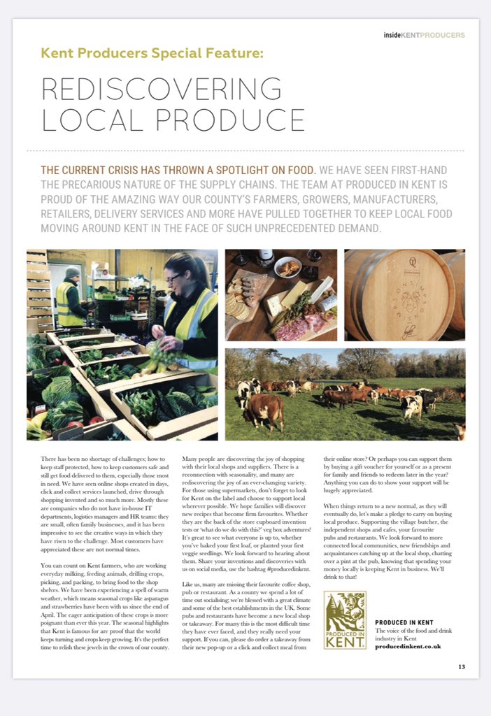 insideKENT's tweet photo. KENT PRODUCER SPECIAL FEATURE: Rediscovering local produce with @producedinkent 🍏🥔🥦🍾🍺🍦☕️ See p13 May issue

#helpkentbuylocal #insideKENT #producedinkent #kentfoodie #localproducer #farming #kent #kentfood #lifestyle #magazine #supportsmallbusiness https://t.co/tszWxwmMFJ