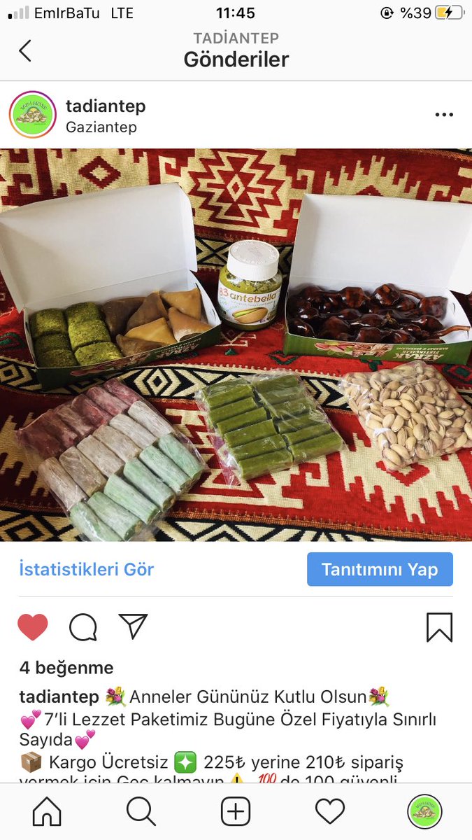 AntepTad's tweet photo. Anneler günü indirimini kaçırmayın #AnnelerGünü https://t.co/RQQ8Y6eZic