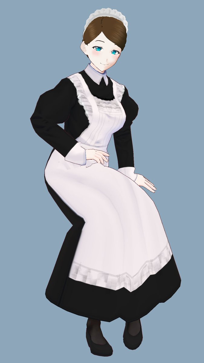 歩留マリ Vroidフリーアバター 配布 今日はメイドの日らしいので 突貫でメイドさんを作りました ロングスカートの ヴィクトリアンメイドスタイルです メイドの日 メイド メイド服 クラシカルメイド Vroid Marivudo