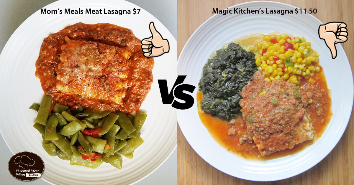 SeniorMealHelp's tweet image. Mom's Meals Lasagna ($7) vs. MagicKitchen's Lasagna ($11.50). Which do you think we found to be a better value and senior meal? Read more at senior-meals.org/Magic-Kitchen
#seniormeals 
#seniormealdelivery
#magickitchenreviews