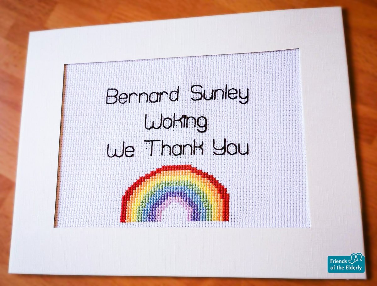 FriendsElderly's tweet image. A relative of a resident at Bernard Sunley #carehome in #Woking made this for staff to say thank you for their amazing work in this difficult time. It really made them smile ❤️🌈 Would you like to send a #MessageofSupport to our staff? Email messageofsupport@fote.org.uk