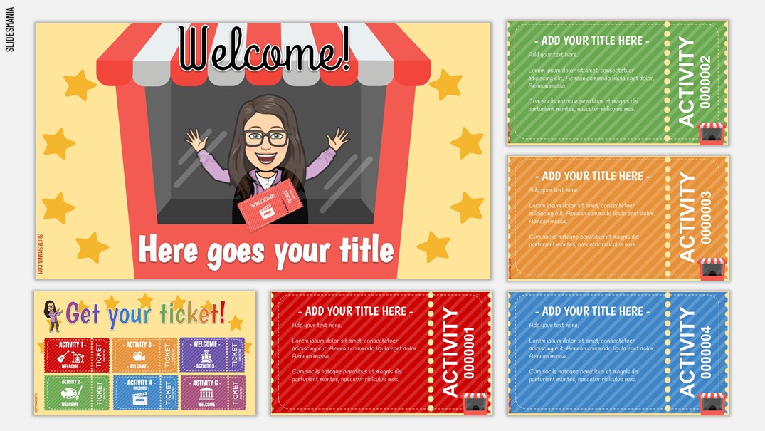 SlidesManiaSM's tweet photo. It's showtime! New fun choice board! 

I've added a video to show you how to replace my bitmoji with yours! 

https://t.co/4ZaTi0Rk9r https://t.co/abdbQ1l2ku