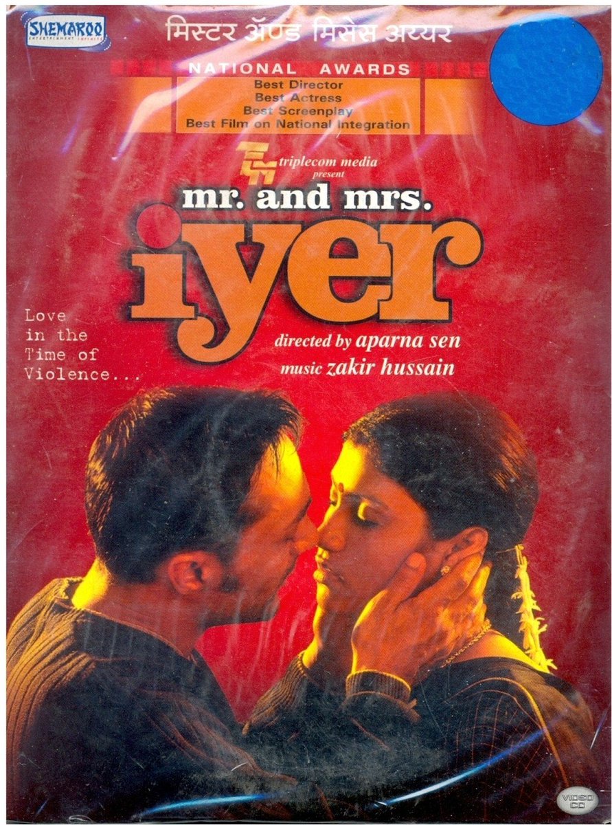  #MrAndMrsIyer (2002) by  @senaparna.Feat.  @konkonas  @RahulBose1 Bhisham Sahni, Surekha Sikri  @anjandutt and Bharat Kaul.Link:  https://www.dailymotion.com/search/Mr%20&%20mrs%20iyer%20rthatap/videos (in 9 parts)