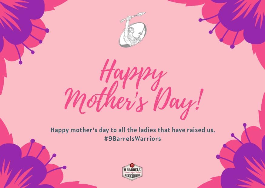Warriorsrugbyug's tweet photo. From #9BarrelsWarriors Happy Mother’s Day to all our mothers and mother figures. Thank you for your support, for the sacrifices, and for being the forces that you are! https://t.co/izP35u0HnA