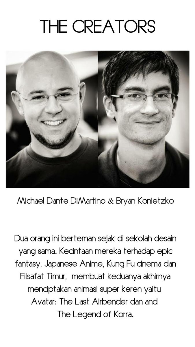 Appreciation post untuk Michael Dante DiMartino dan Bryan Konietzko sebelum menyambut remake Avatar The Legend of Aang, The Last Airbender oleh Netflix.
