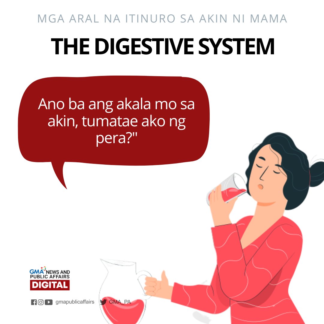 Itinuro sa akin ni Mama ang digestive system.  #LoveYouMa  #NanayKo