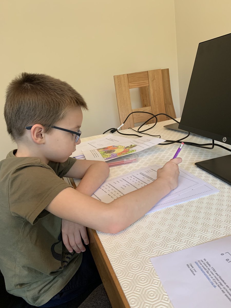 mcloughlinnt's tweet photo. Adam busy with his maths homework ⁦@Seuratclass⁩ https://t.co/cY96YpwbVV