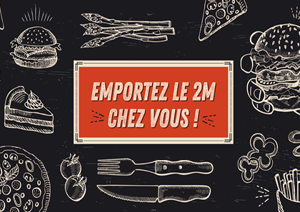 Le2Mrestaurant's tweet photo. Vous l'attendiez avec impatience ? Le 2M vous propose un service à emporter à partir du lundi 11 mai.
Retrouvez nos pizzas, burgers, formule du jour... Consultez la carte
https://t.co/8aj9N8RrF6 😋
Service ouvert du lundi au vendredi de 11h30 à 14h00 et de 19h00 à 20h30. https://t.co/L1WTHu4bCS