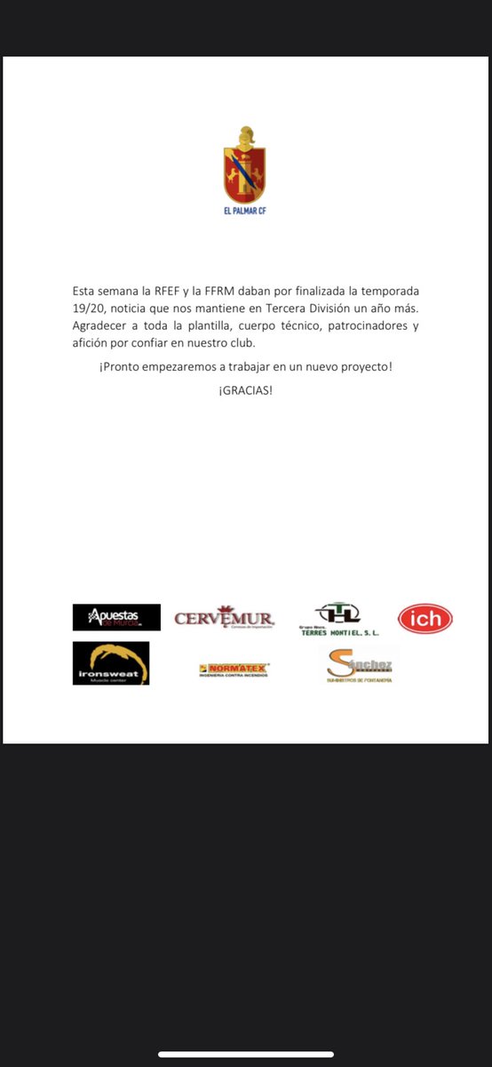 EGelpalmar's tweet photo. /COMUNICADO 💻/
#ElPalmarCF https://t.co/gkQuqYyqDG