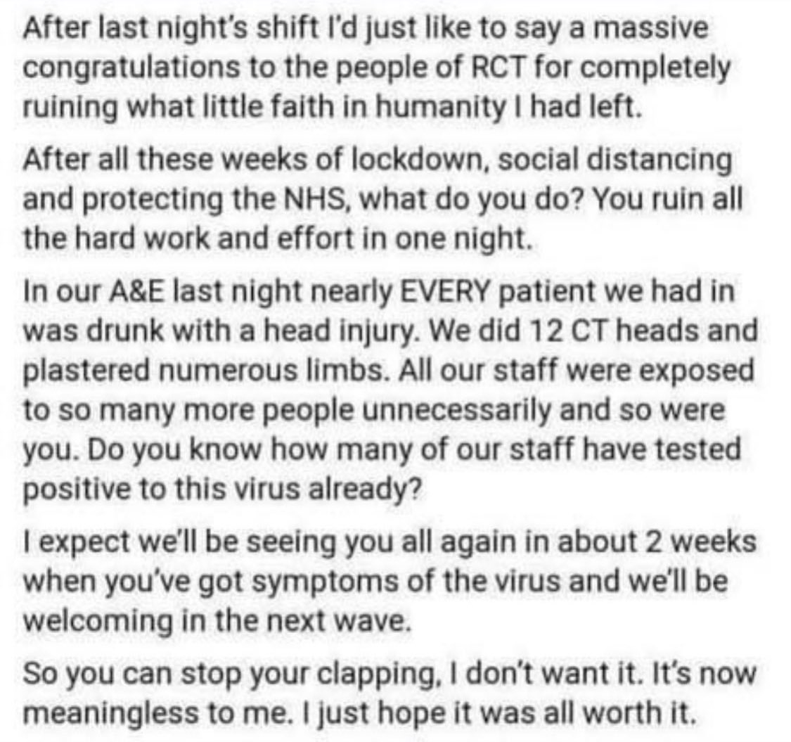 JREventServices's tweet photo. Well said. Some significant numbers of selfish members of thepublic. #COVIDIOTS https://t.co/7VG9EqsMRo