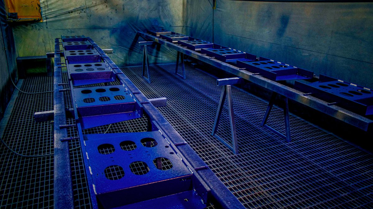 We’re proud of our brand colour &amp; heritage. In fact it’s become a bit of an art form from the humble beginnings of each component some make their way to our body shop where we carefully coat and decorate them in the MHM RAL blue we all know and love