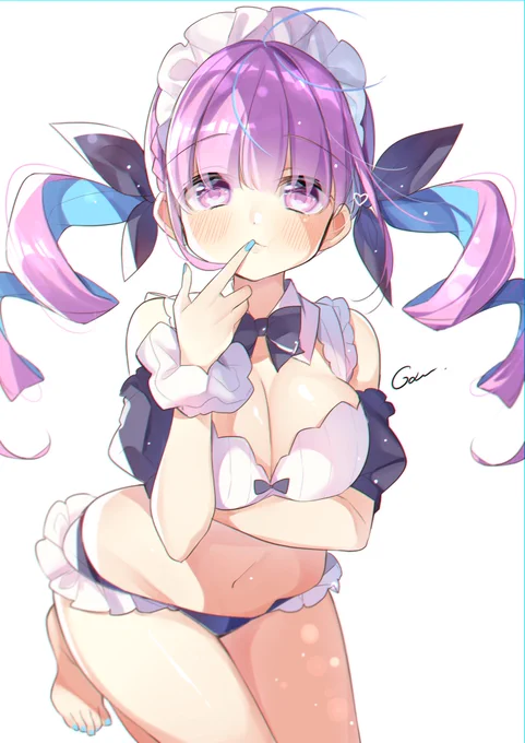 メイド描きました⚓️?‍♀️

#湊あくあ #あくあーと  #メイドの日 #メイドの日2020 