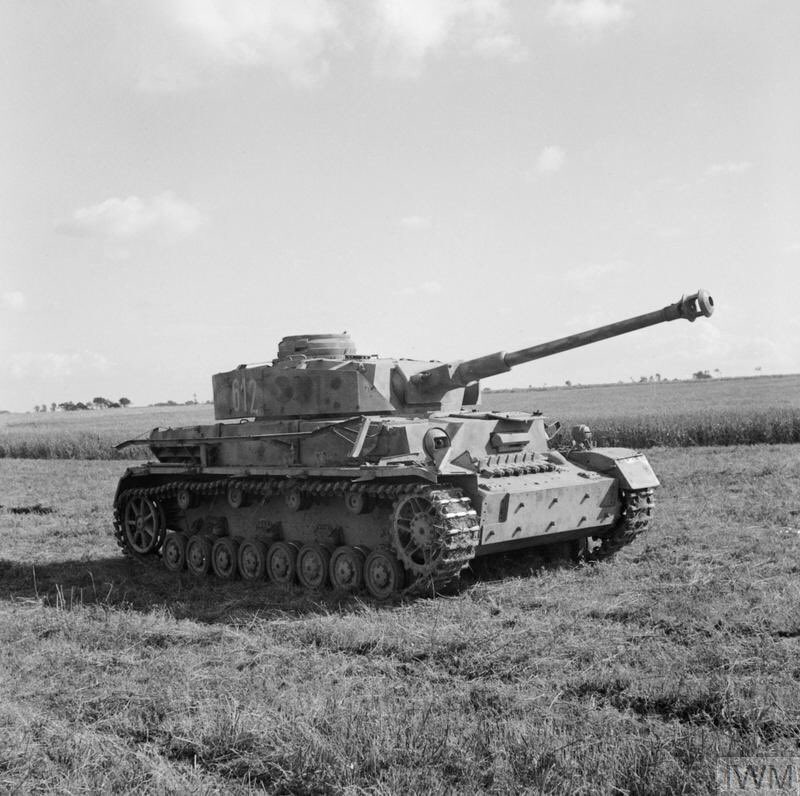 In another image IWM B6345, we can see this is ‘612’ a Panzers IV Ausf H, produced by Vomag during the summer of 1943, the circular muzzle brake, and solid guide horns on the tracks, being clues.IWM have this captioned as from Panzer Lehr, but that’s only half the story.....