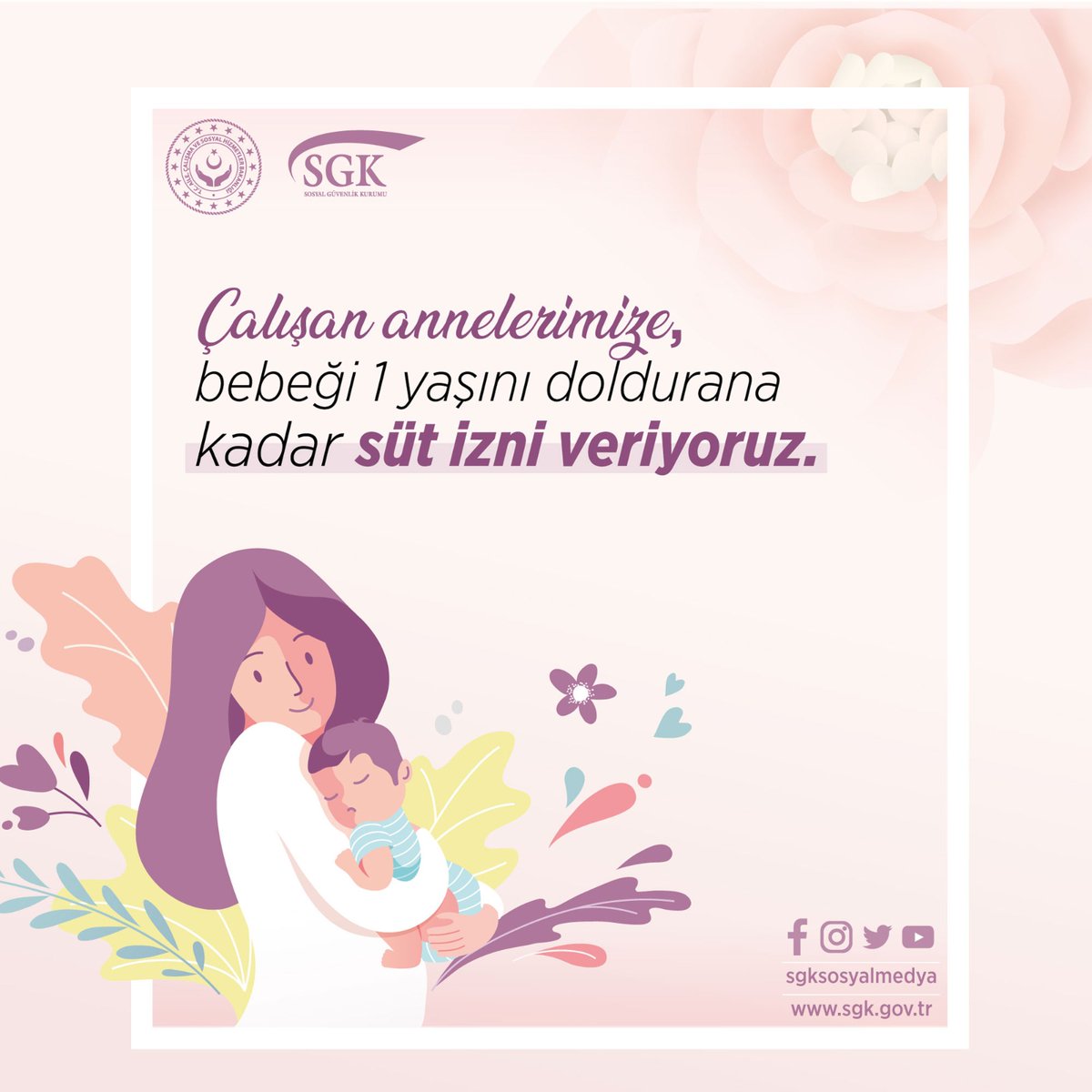 Siz annenizle, anneniz SGK ile Güvende...

#AnnelerGünü'nüz Kutlu Olsun 🌸