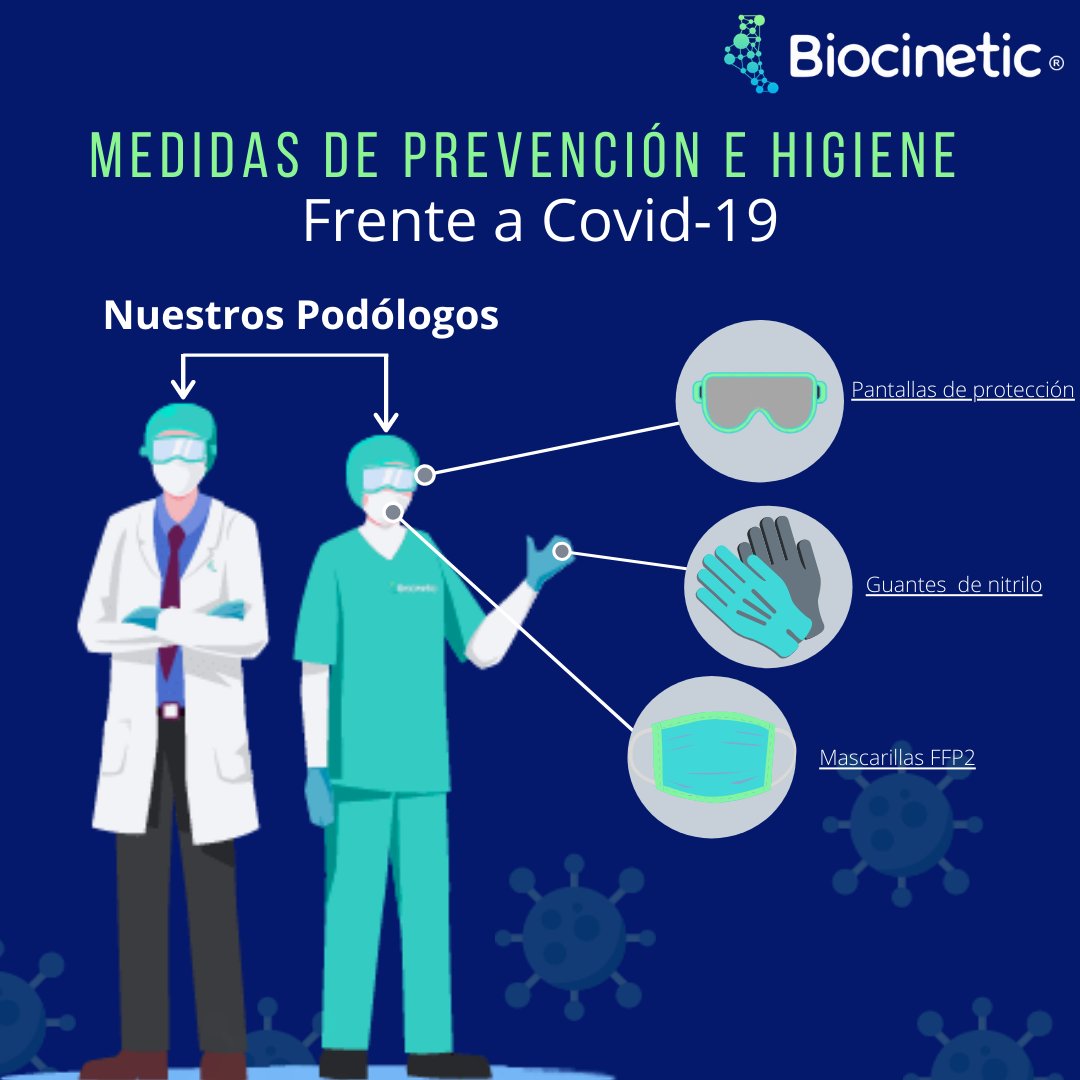 Todo nuestro personal preparado con la máxima protección #covid19 para ofreceros óptima seguridad, juntos saldremos del bache #pisabienimpulsatuvida #biocinetic #malaga #podologia #biomecanica
