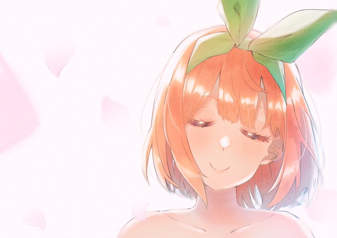 chicamiさんがTwitterに投稿した中野四葉(五等分の花嫁)のイラスト。