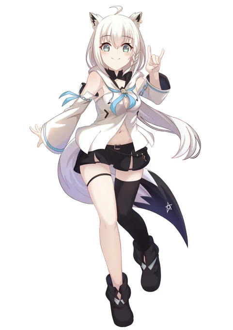 #絵フブキ 
かかげさんの動画とPSDを買ってプリコネ塗りでフブキちゃん描きました!本当に勉強になります!
そしてフブキちゃん可愛い。 