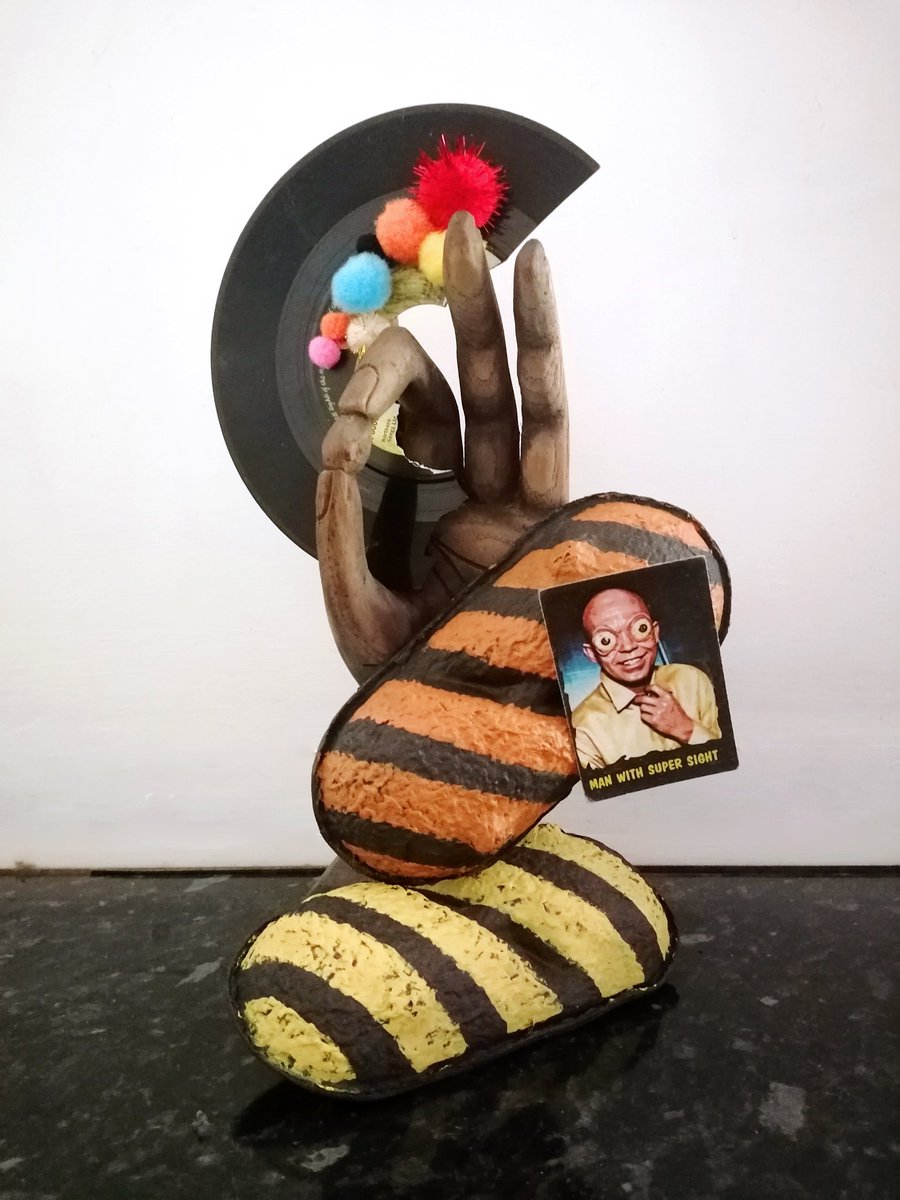 TestSpaceSpike's tweet photo. Zanne Andrea - ‘The only way to learn about tomorrow...’ Found objects, acrylic paint, pom poms 31 x 19 x 17cm
...something orange... #testspacespike #spikeopen2020 #contemporaryart #lockdownart #somethingorange #testspaceorange #zanneandrea #sculpture #collage #foundobjects https://t.co/vZm2QnGv5p