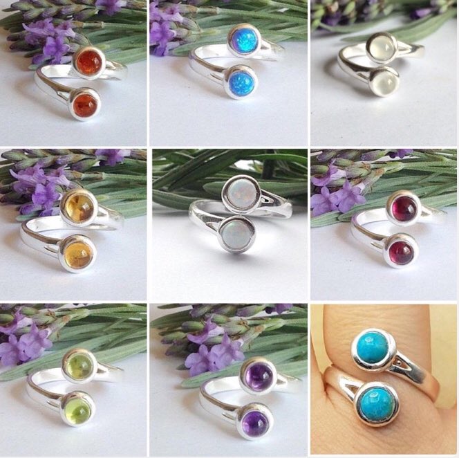 Striking sterling silver and double gemstone swirl rings, use code HAPPYPOST10 for 10% off everything 💝 glitterflamingo.bigcartel.com/product/modern… #ukgiftam #ukgifthour #birthstonering #giftideas
