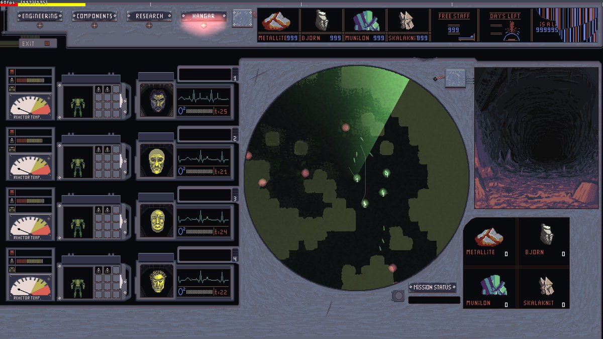 KiberKreker's tweet photo. "Mech Engineer"
For now, it's just prototype. You can place components to mech, activate it and send to hangar (need 4). Don't forget to activate reactor.
"TAB" will change colour.
"SHIFT+LMB" will instant move component to empty slot.
#indiedev #indiegamedev #indiegame
Link↓↓ https://t.co/QalLnn1uGq