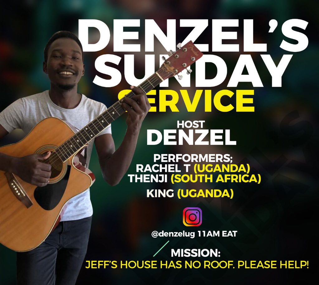 DenzelUG's tweet photo. This Sunday we came together to highlight Jeff, whose house has no roof! The landlord came and took it away because he is late on his rent by 6 months! #HelpJeff directly with a contribution - 0773ย 489ย 300! Thank you @racheltofficial ๐บ๐ฌ King ๐บ๐ฌ Thenji ๐ฟ๐ฆ for the live gospel music https://t.co/7z9VspEesW