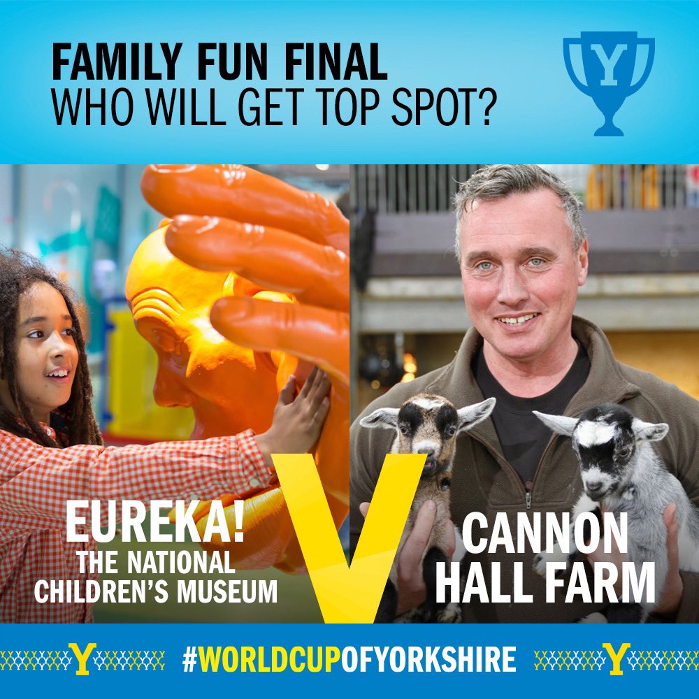 Welcome2Yorks's tweet photo. It’s early days but @CannonHallFarm have taken a commanding lead, @eurekamuseum will have to push the #calderdaletwitter activation button like their colleagues at @ThePieceHall & @ShibdenMill did to help turn this final around 🤣
#WorldCupofYorkshire https://t.co/oDj9xbx0RF