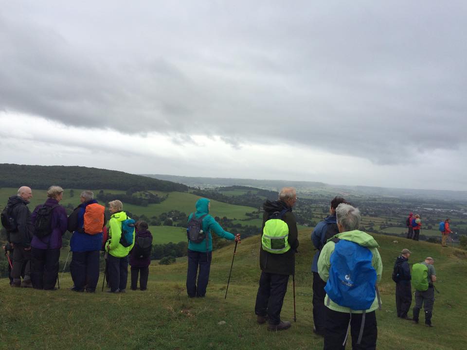 MiketheWarden's tweet photo. Our virtual Cotswold Way 50th Anv. Walk today is from Fiddlers Elbow up through the woods to Painswick Beacon. Leaving Painswick passing the Tony Drake memorial one of the founders of the Cotswold Way then climbing up to Edge &amp; Haresfield Beacon. 
@CotswoldsAONB 
@CotswoldWay https://t.co/HldNLeijoZ