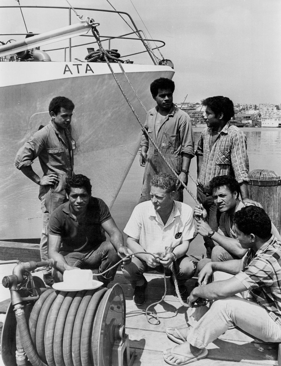 Peter resigned from his father company and commissioned a new ship. He hired the 6 boys as his crew, and called the new boat the ATA, named after the uninhabited island. I really really love this picture: