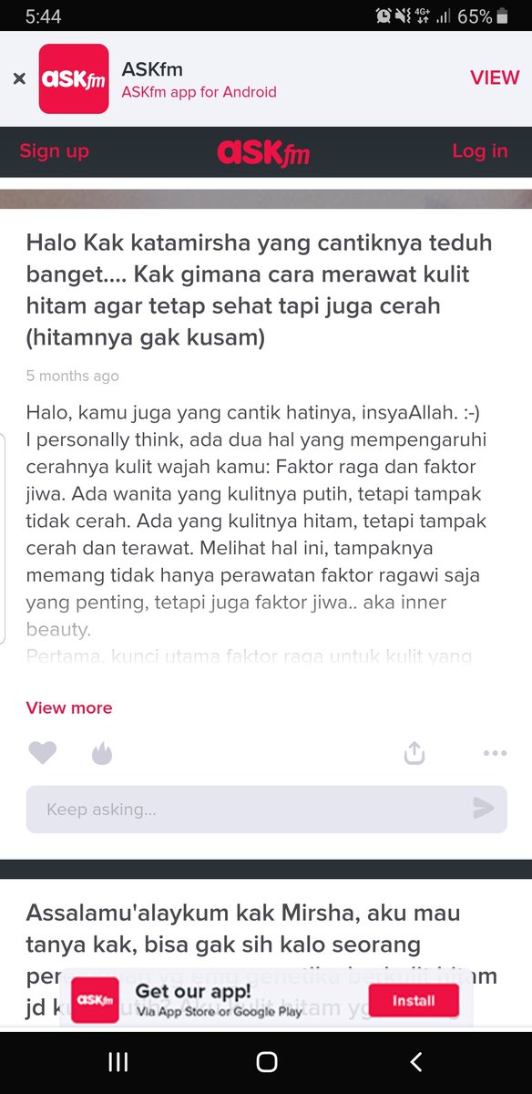 Oh ya tambahan buat yg nanya "Itu dia ngakunya cuma Medical Student kok"Iya jadi itu baru baru aja diganti. Sebelumnya dia ngakunya dokter sering buka konsultasi. Nih banyak buktinya di  http://Ask.Fm  nya dia