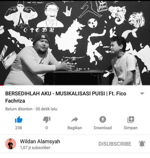Bagus musikalisasi puisinya suka, penekanan di setiap baitnya ngena, puisinya tentang perasaan yg pernah dirasakan semua orang 😊👍
Sering2 buat musikalisasi puisi ya bang
@wildanalamsyahh dan @ficofachriza_