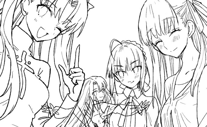 「TYPE-MOON展Fate/stay night-15年の軌跡-図録」にお祝いイラスト一点寄稿しました～!これは線画だが寄稿したものはだいぶ顔とかいろいろ違う…
予約表をお持ちの方は本日まで予約申し込み可能、一般販売は決まり次第のご案内だそうです～?
https://t.co/g2jj95z1IR #TM展 #Fate15th https://t.co/2P5bqUovwf 