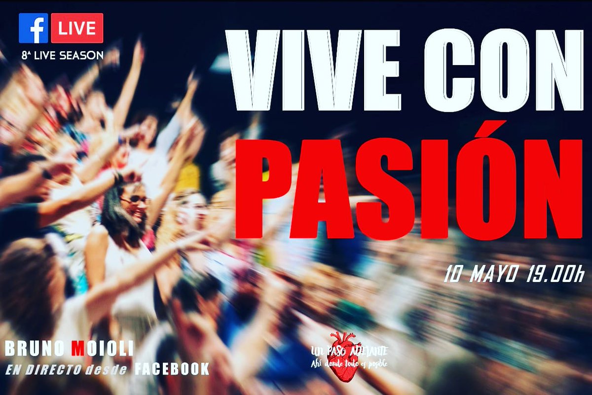 CIUDADAN@S DE UN LUGAR LLAMADO MUNDO‼️

#HOY 8° DIRECTO, DESDE #FBLive
Bruno Moioli-Inteligencia Emocional 

🔥 VIVE UNA VIDA CON PASIÓN 🔥

📍RECUERDA :19.00h.