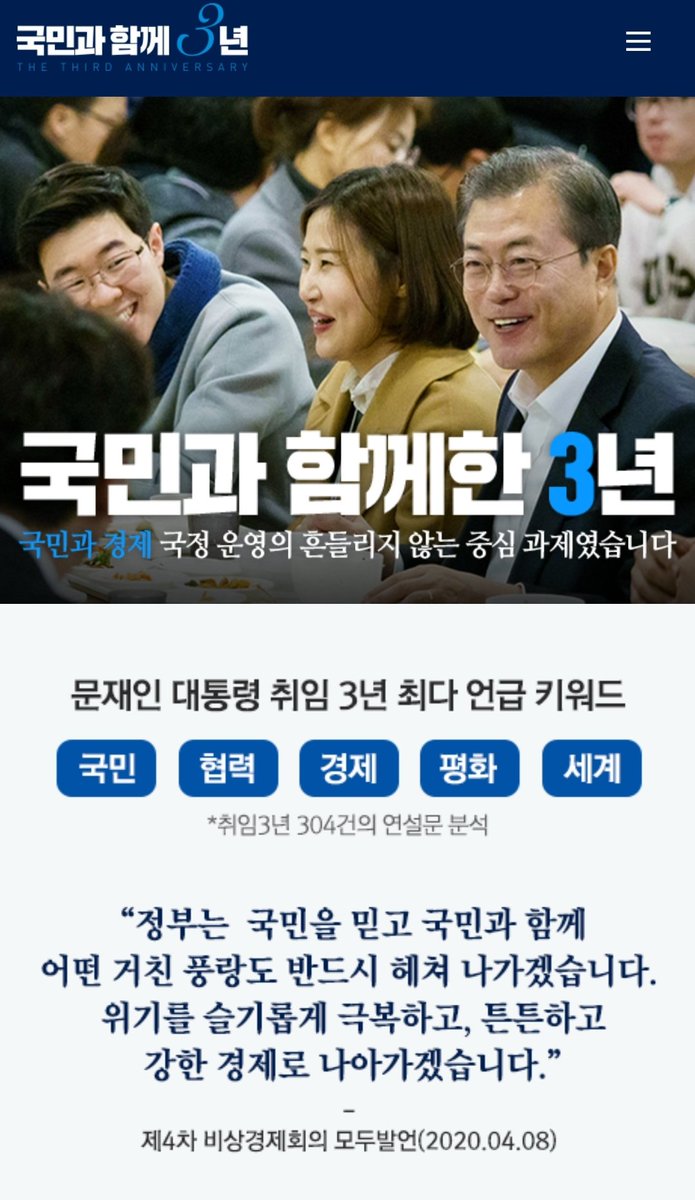 withallmyhearts's tweet photo. 지난 3년간
문재인 대통령의 304개의 연설 중 가장 많이 쓰인 단어 

출처 청와대. https://t.co/3MGOci27b0