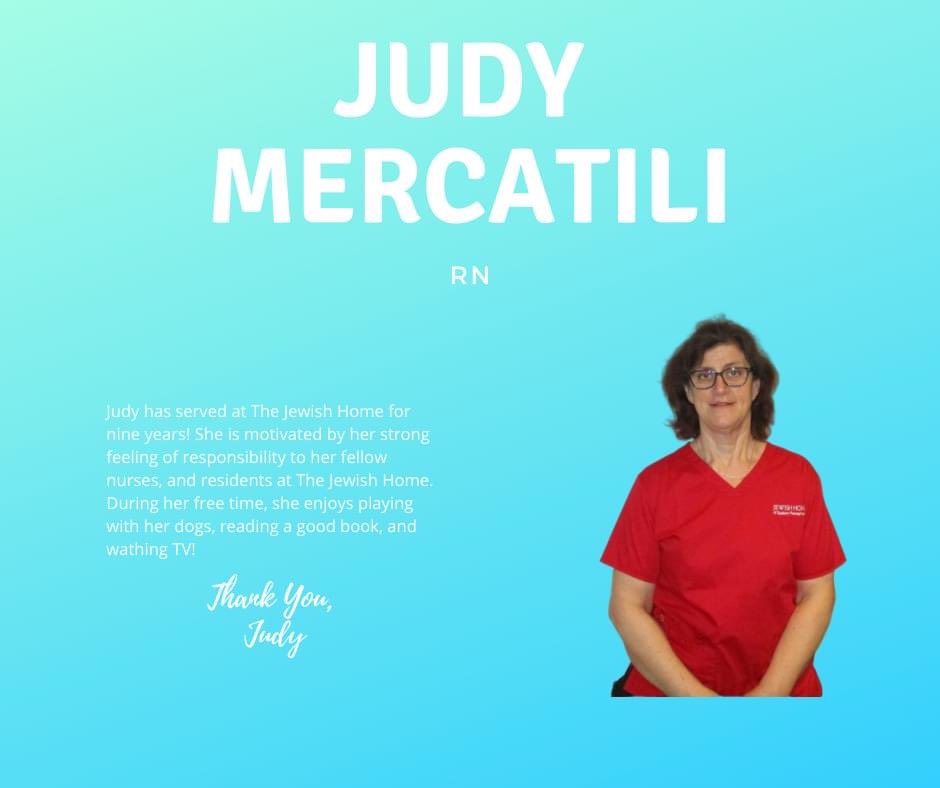 TheJewishHome's tweet photo. Join us in thanking Judy Mercatly for her dedication to our residents during this time and all the time! On Nurses Week, we salute you!
Thank You Judy!

#NursesWeek #TheJewishHome https://t.co/yz4Jzandnm