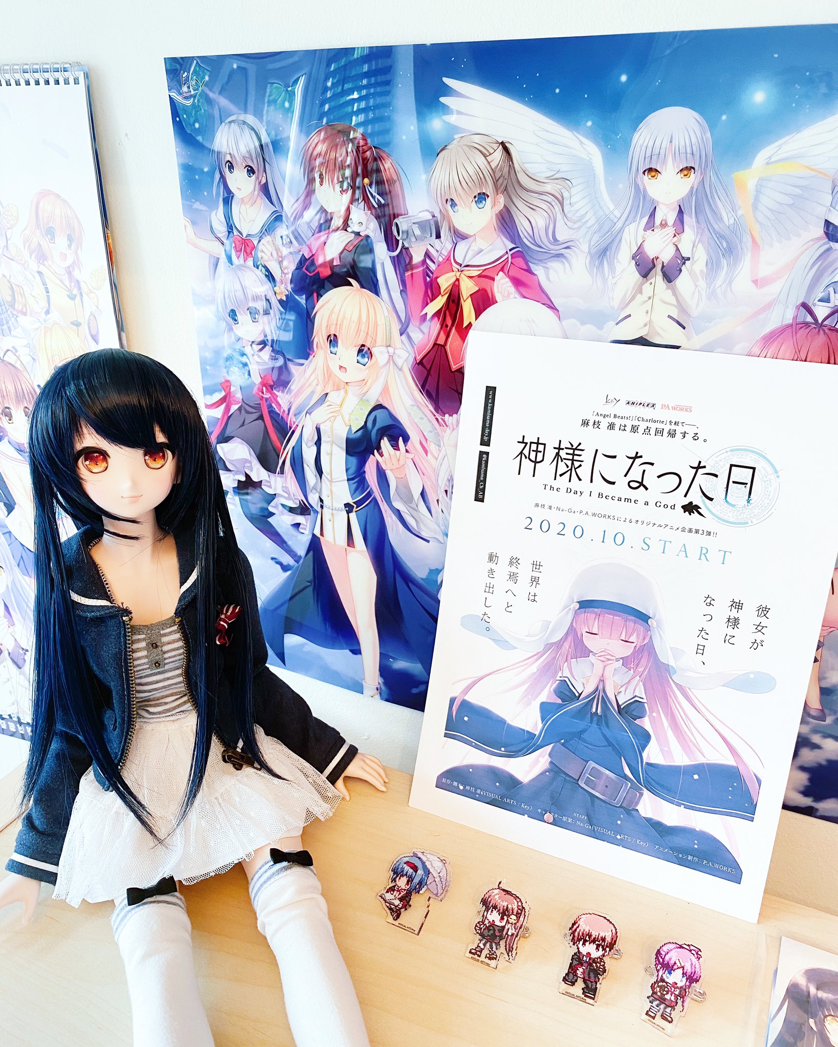 Mitsuna Keyの新作アニメ 神様になった日 楽しみにしてます Na Ga先生のキャラクターデザインが大好きで他の キャラも早く見たいです 発表会見お疲れ様でしたー 鍵っ子で本当に良かったーー ᐜ 神様になった日 Keyアニプレpa新企画