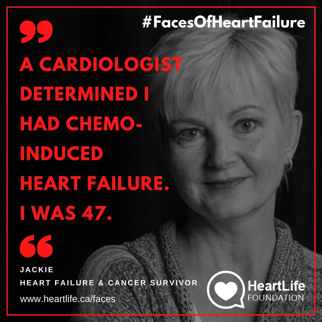 HeartLifeCanada's tweet photo. Meet Jackie. Cancer survivor at 24. Diagnosed with #HeartFailure at 47. Woman Heart Warrior, always. Read her story here https://t.co/SD5Q6oP8vI Patients - join our FB Group to share ur story https://t.co/pMlKVj2iPN #FacesOfHeartFailure #HeartFailureAwarenessWeekCan @CanHFSociety https://t.co/VpJQa2AjAk