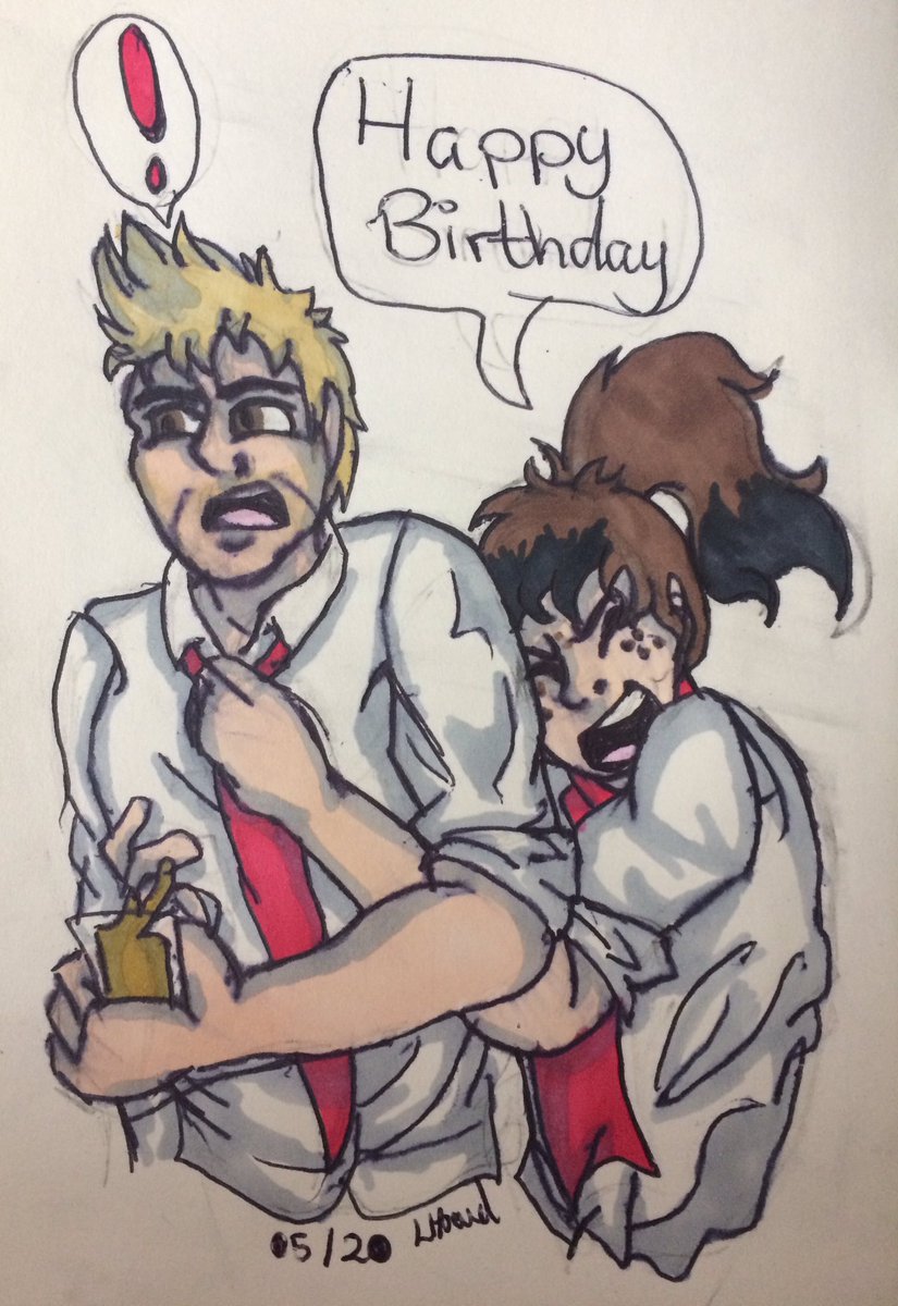 Creative_Bloss's tweet photo. Happy birthday to my favourite con mage birthday 🎁 here’s to you, you glorious bastard ;) (Jezebel’s surprise seems to be more surprising than he anticipated; I’ll leave it to your imagination what she got him ;) ) Happy birthday Johnny #Constantine  🥳 https://t.co/nBRoj7H5sf